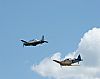 T-6 and T-6A Texan II  flying in formation over Elmira Airport, NY